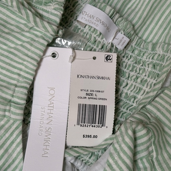 Jonathan Simkhai Sz L Dress Leighton Linen midi Sundress Designer Luxury Preppy - Picture 9 of 10